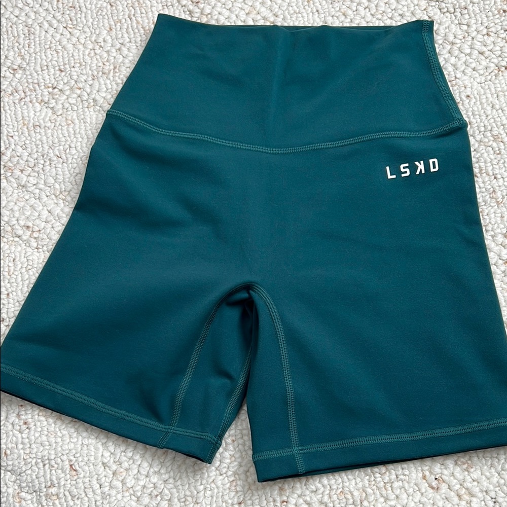 Women's Green High-Waisted Shorts LSKD